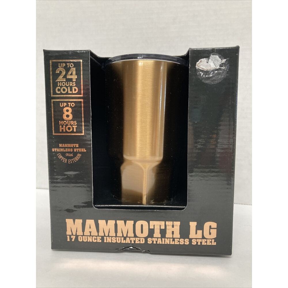 Mammoth LG Tumbler 17 oz Insulated Stainless Steel Copper Exterior Double Wall